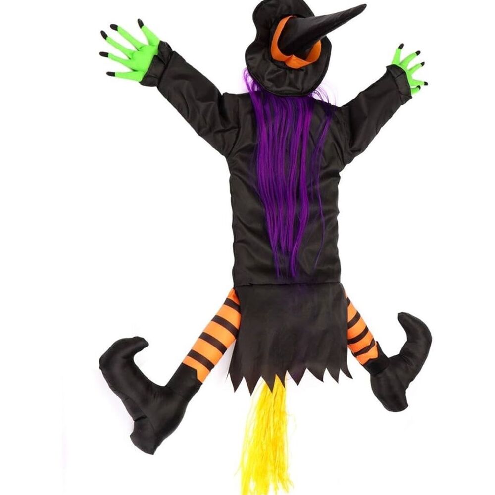 Classic Crashing Witch Pole or Tree Halloween Decoration - Picture 2 of 2